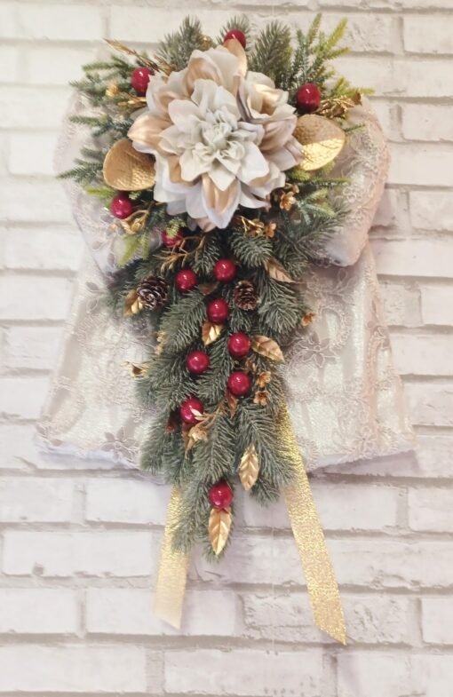 Fiocco puntale per l'albero di Natale