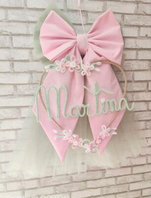 Fiocco nascita tulle