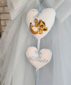 Fiocco nascita di tulle celeste