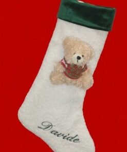 Calza della befana con stoffa teddy