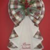 Fiocco natalizio tartan verde